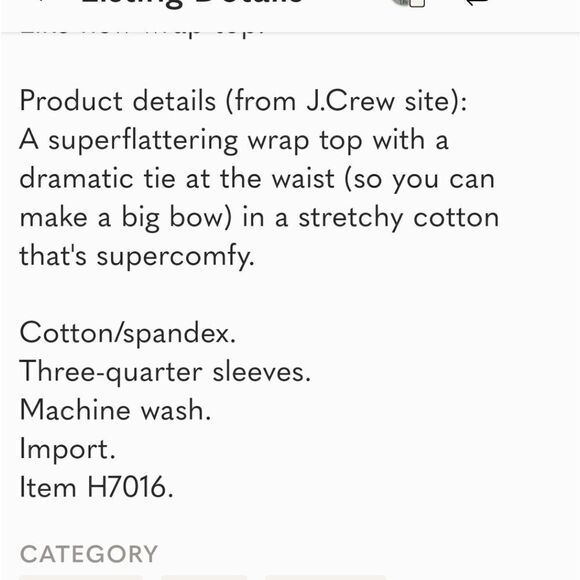 NWT J CREW STRIPED Wrap Top - Picture 11 of 11